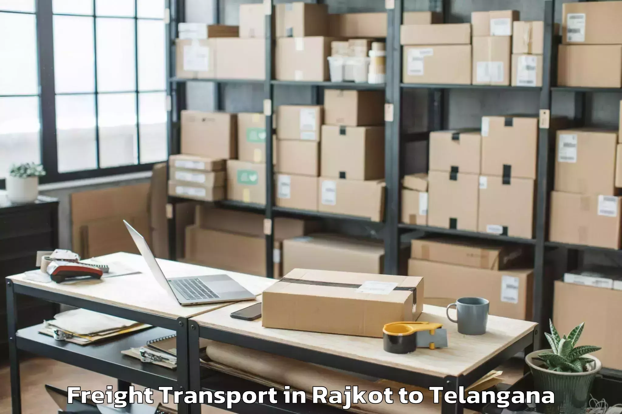 Leading Rajkot to Bellampalli Freight Transport Provider